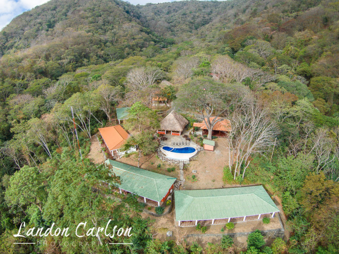 Aerial Photography of Hotel Pool Nestled in Trees